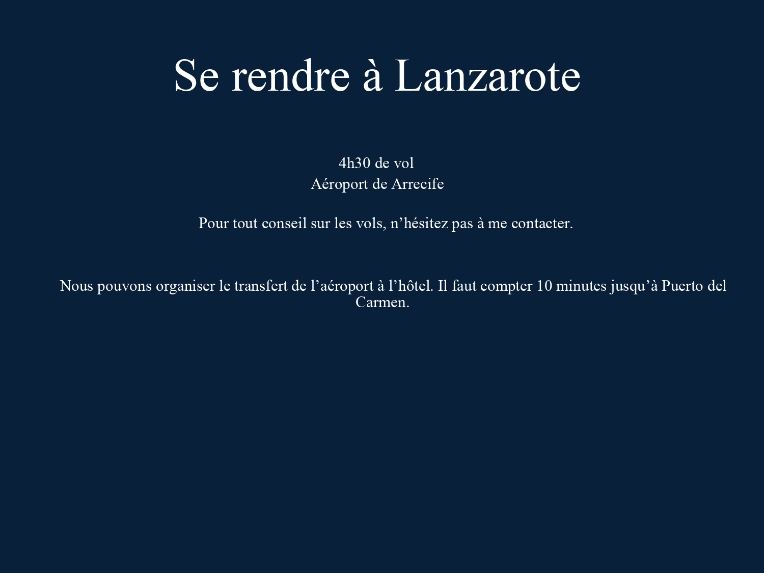 Se rendre à Lanzarote